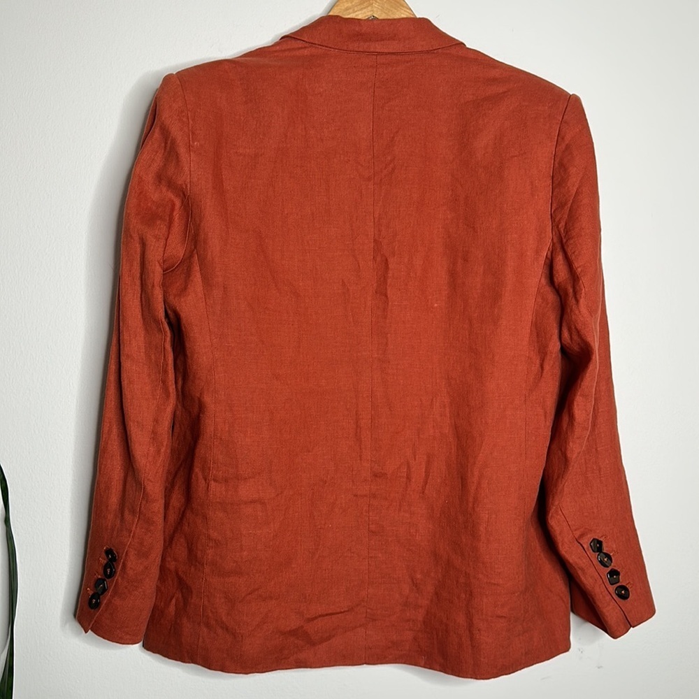 FARM Rio Rust Orange Linen Blazer - Picture 8 of 12